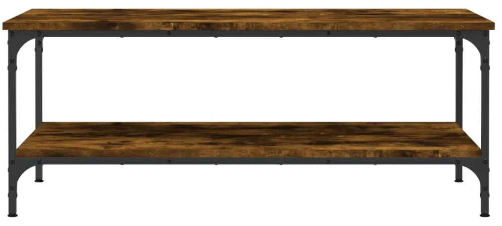 füstös tölgy színű szerelt fa dohányzóasztal 100x55x40 cm