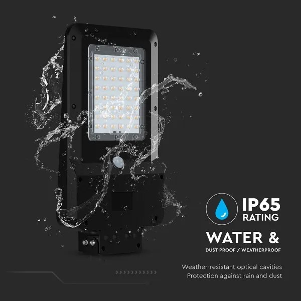 LED napelemes utcai lámpa érzékelővel LED/20W/7,4V IP65 5400 mAh