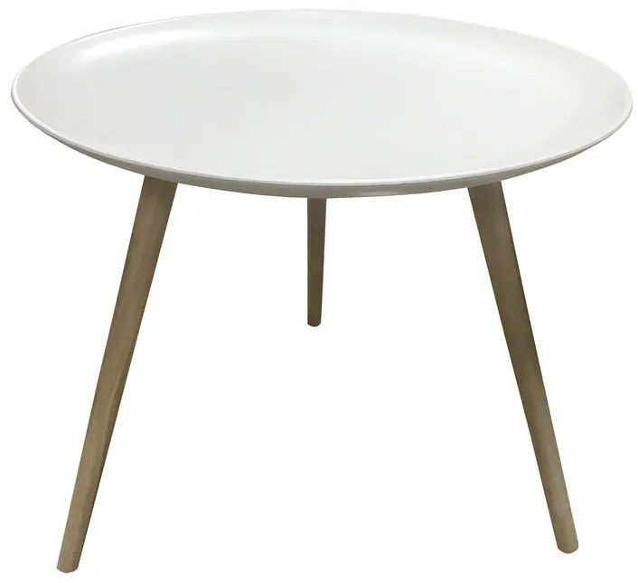 AKCIÓ ISLAND lerakóasztal Ø 54 cm, fehér II. osztály