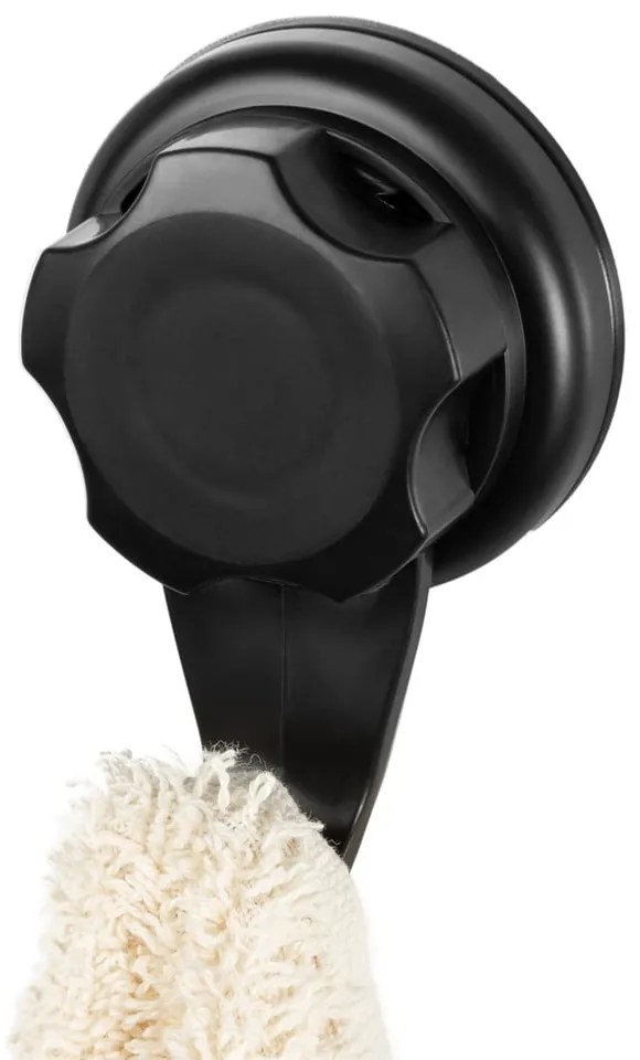 Fekete öntapadós acél akasztó szett 2 db-os Bestlock – Compactor