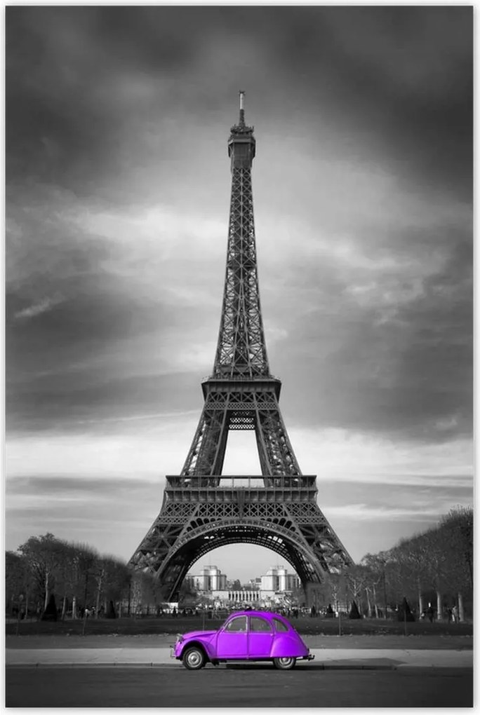 Poszter 60x90 Lila Citroen torony