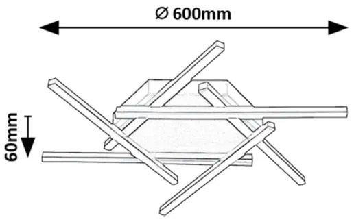 Rabalux 71365 - LED Felületre szerelhető csillár SEVERINE LED/40W/230V 3000K