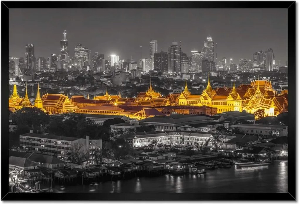 Poszterek keretben 60x40 Gold night in Bangkok
