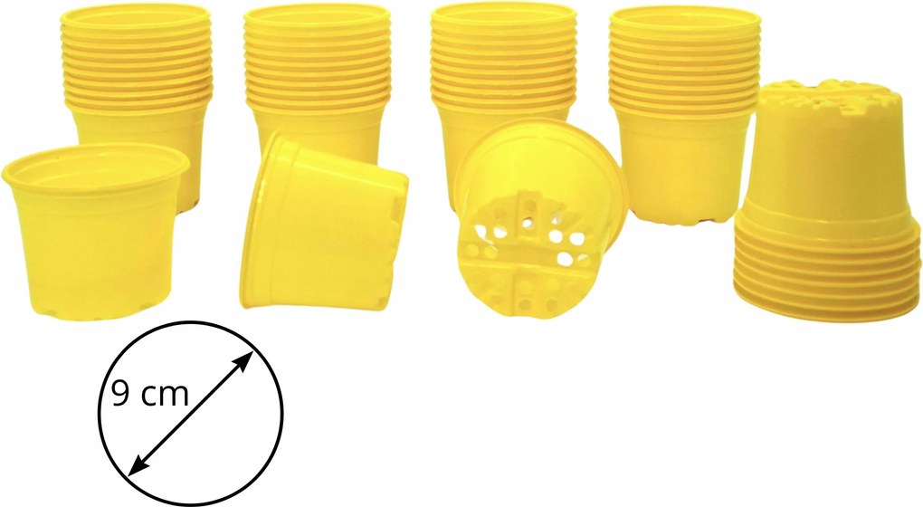 50 db Gyártó kaspó 9 cm Sárga kerek tavaszi nárcisz krókusz nárcisz