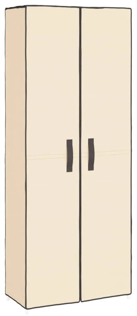 krémszínű szövet cipősszekrény 60 x 30 x 166 cm