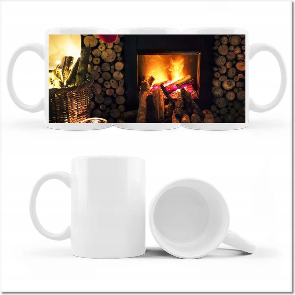 Kandalló fényképes bögre