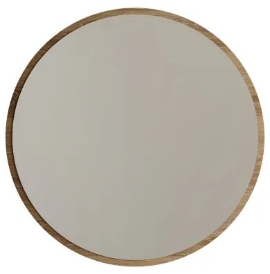 AYNA falitükör, 60 cm átmérő, barna színű
