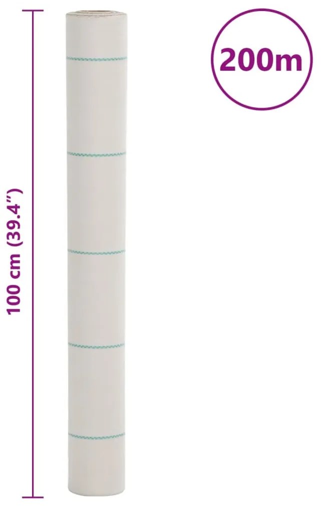 fehér PP talajtakaró membrán 1x150 m