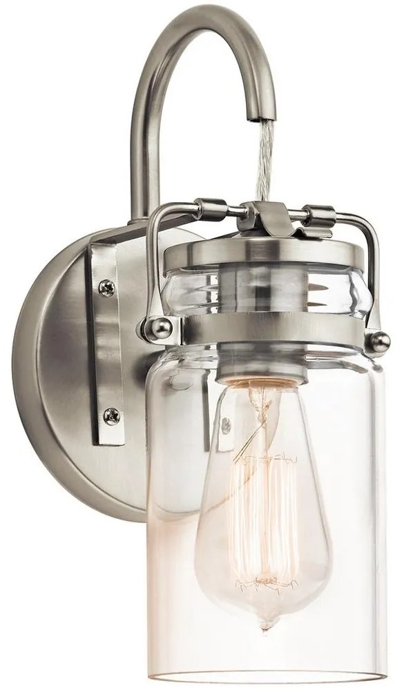 Elstead KL-BRINLEY1-NI - Fali lámpa BRINLEY 1xE27/60W/230V matt króm