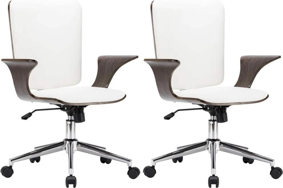 vidaXL Forgós Irodai Székek 2 db Műbőr 69 x 61 x 104 cm