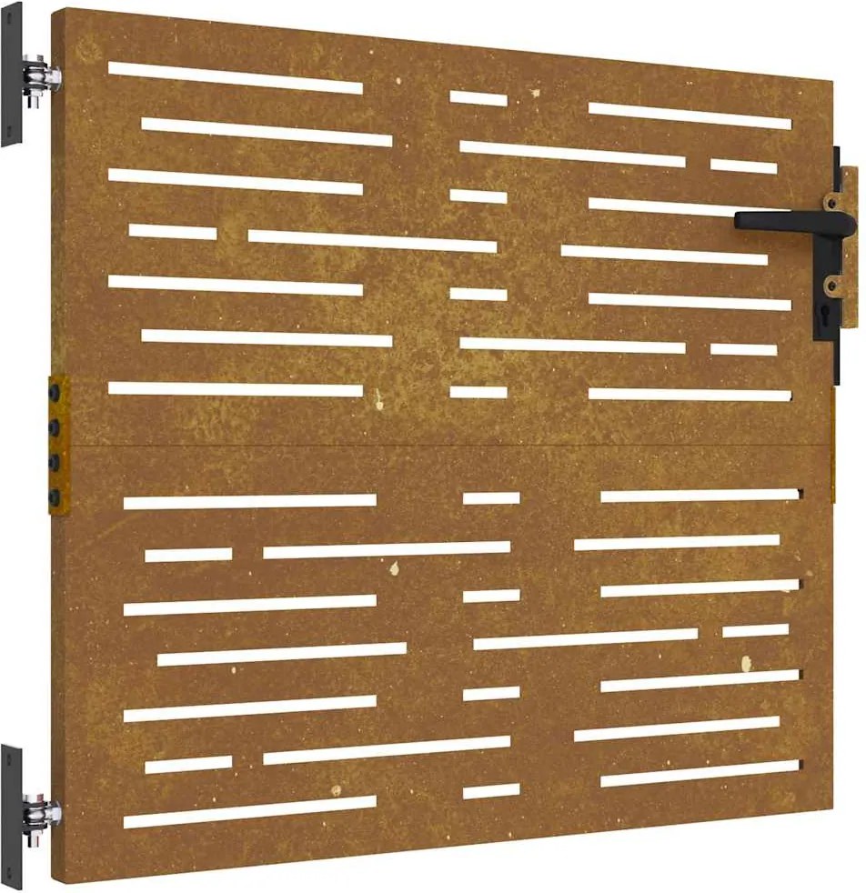 vidaXL fűmintás corten acél kerti kapu 85 x 75 cm