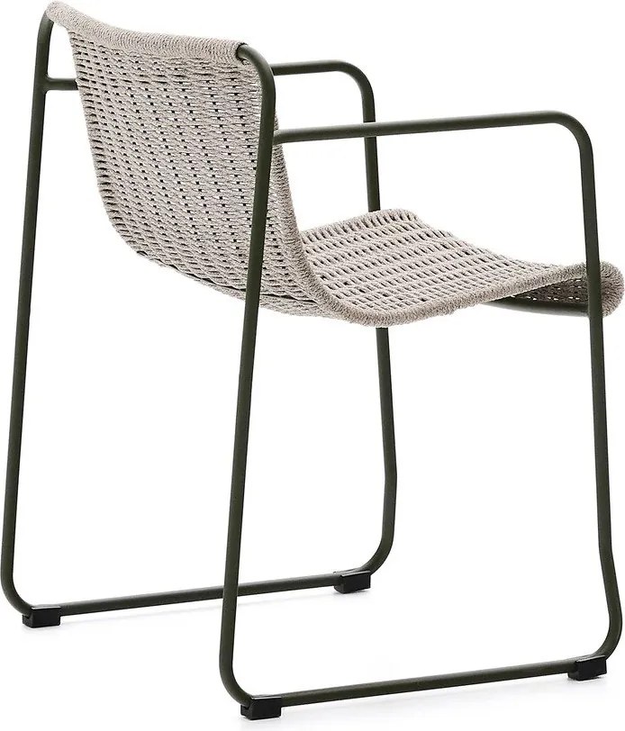 Szürkészöld fém kerti szék Maurina – Kave Home