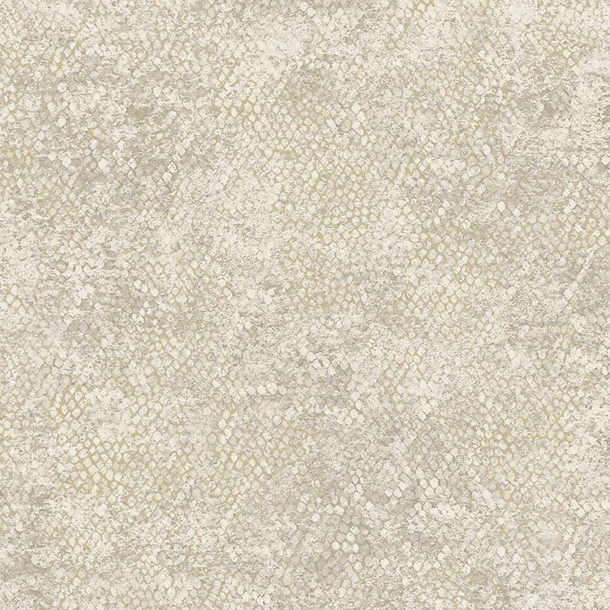 Holden Decor Textura Ophidian krém-szürke kígyóbőr mintás fémhatású vlies tapéta – 66123
