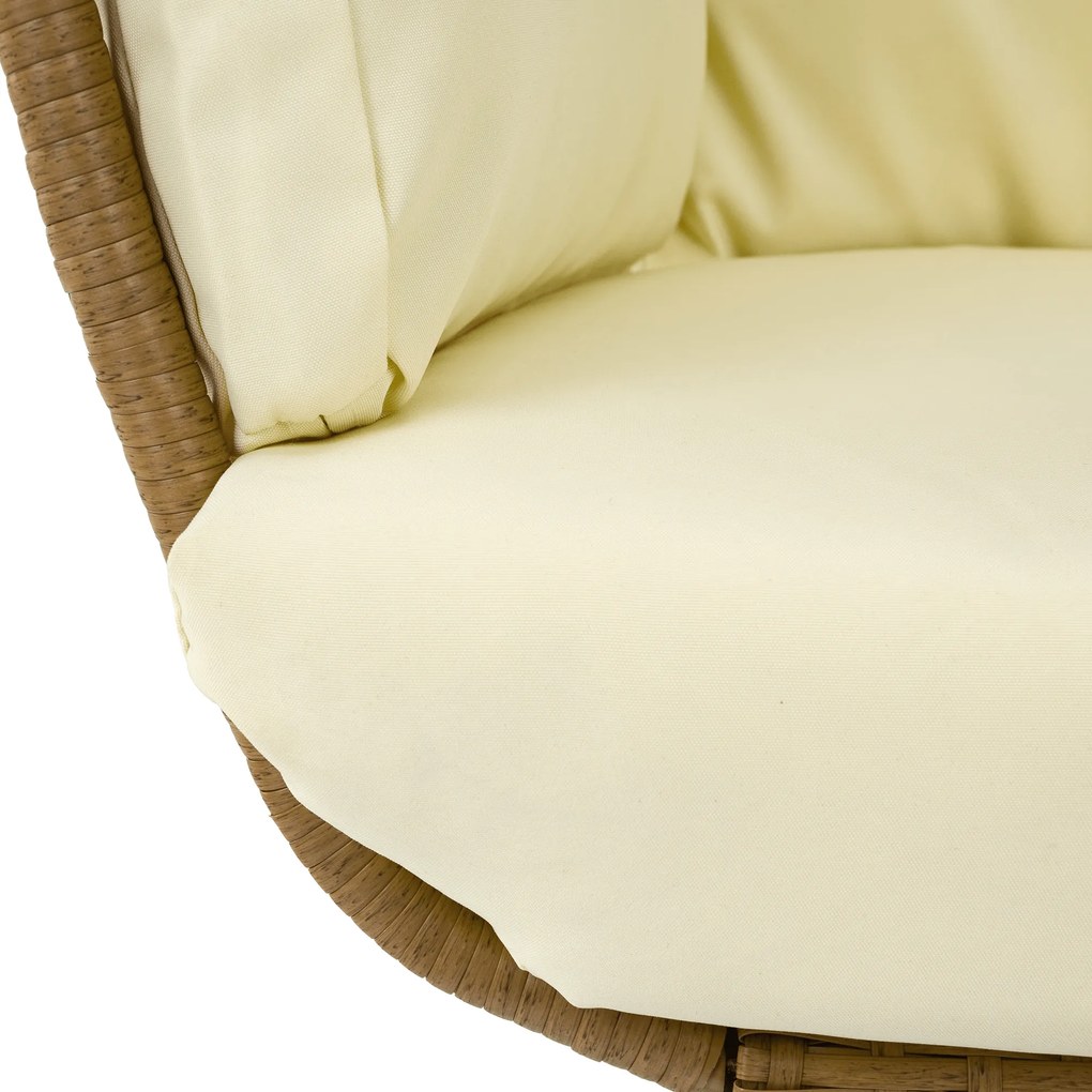 Rattan fotel, természetes/fekete/bézs, KARMEN