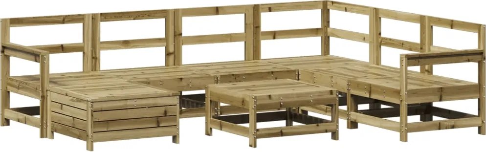 vidaXL 8 részes impregnált fenyőfa kerti kanapészett