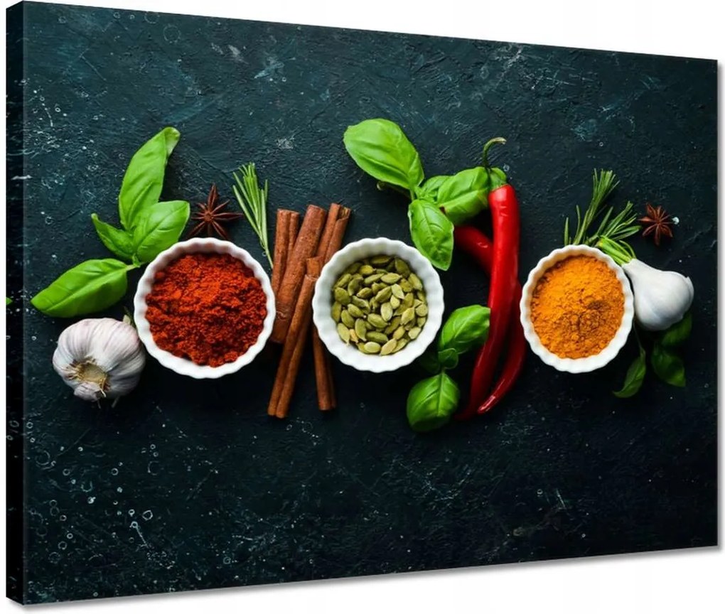 Vászonkép 40x30 Egészséges konyha Fűszerek