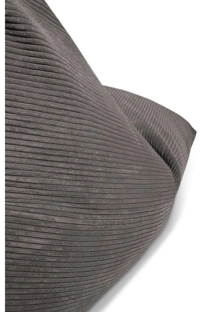 Barna kordbársony gyerek babzsákfotel Razzy – SLOWDOWN