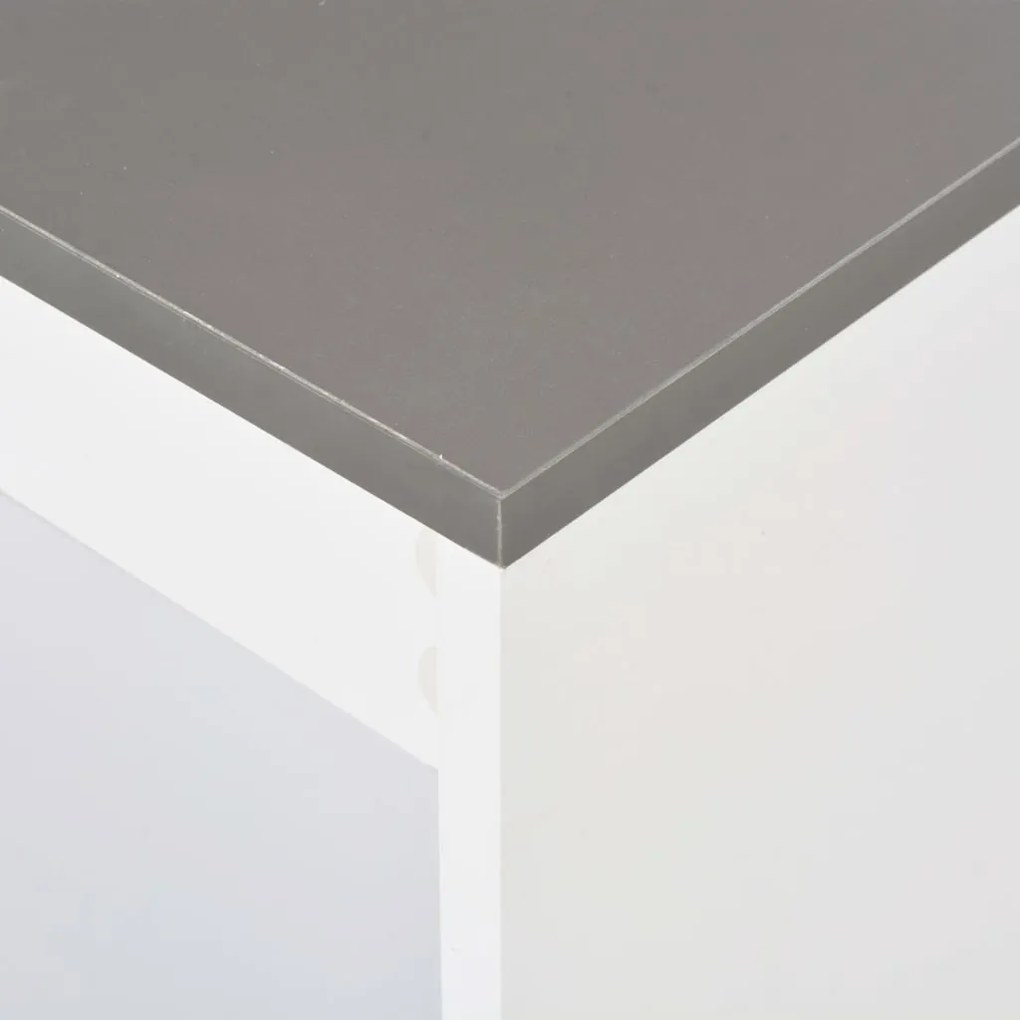 Fehér bárasztal polccal 110 x 50 x 103 cm
