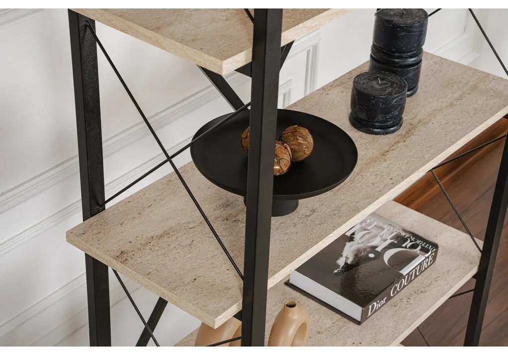 Elysian Travertine and Black polcállvány