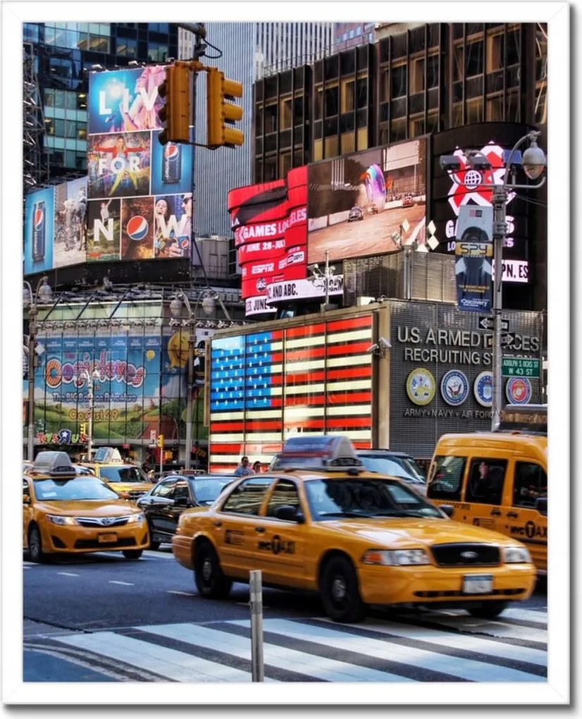 Poszterek keretben 40x50 New York Yellow Cab