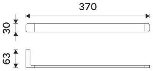 NIMCO MA 29097-26 - Fali törölközőtartó MAYA 37 cm fényezett króm