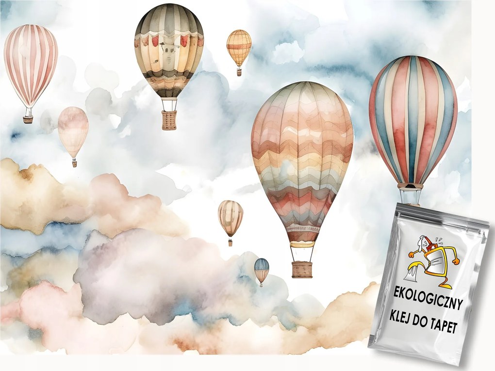 Fotótapéta Flizelina Ég Felhők Lufik Repülés Utazás Szórakozás 150x105 ragasztó