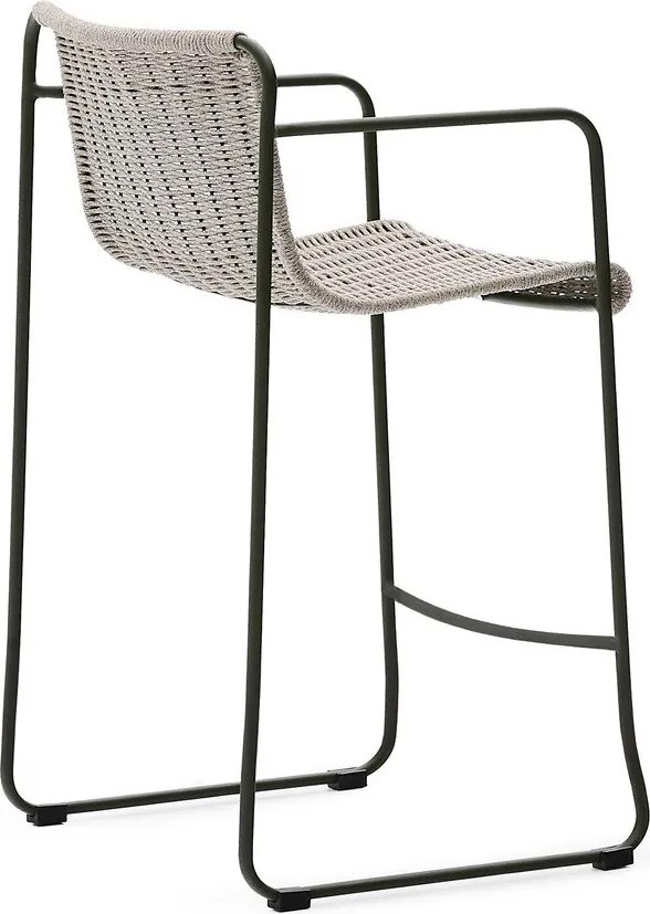 Szürkészöld fém kerti bárszék Maurina – Kave Home