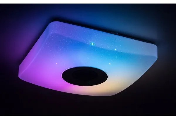 Rabalux - RGB LED dimmelhető mennyezeti lámpatest hangszóróval LED/18W/230V + távirányító