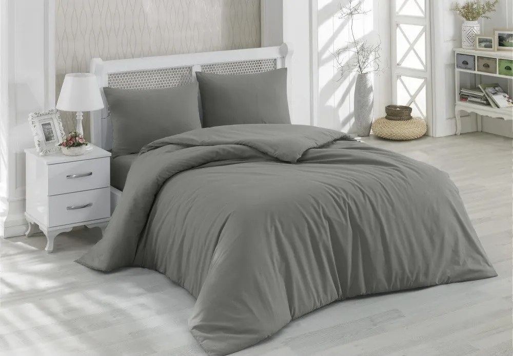 Pamut lepedők Szürke TiaHome - 1x Párna 90x70cm, 1x Paplan 140x200cm