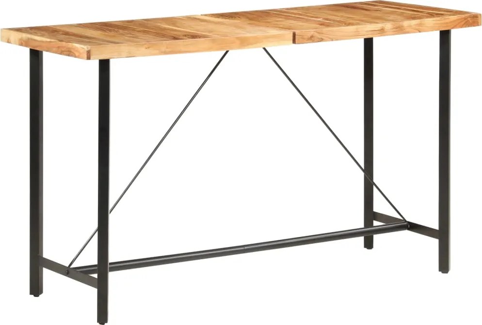 vidaXL tömör akácfa bárasztal 180 x 70 x 107 cm