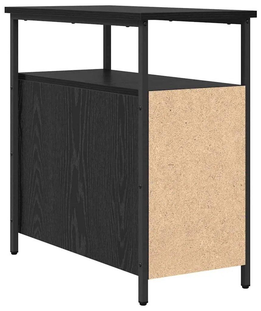 Éjjeliszekrény 2 pcs Musta tammi 30 x 60 x 60 cm Faanyag