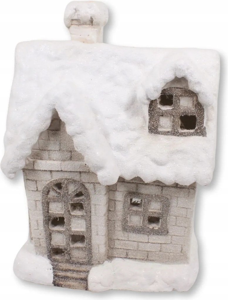 Házikó Figura Karácsonyi Gyertyatartó Magas Teamécses 36 x 25 x 18cm