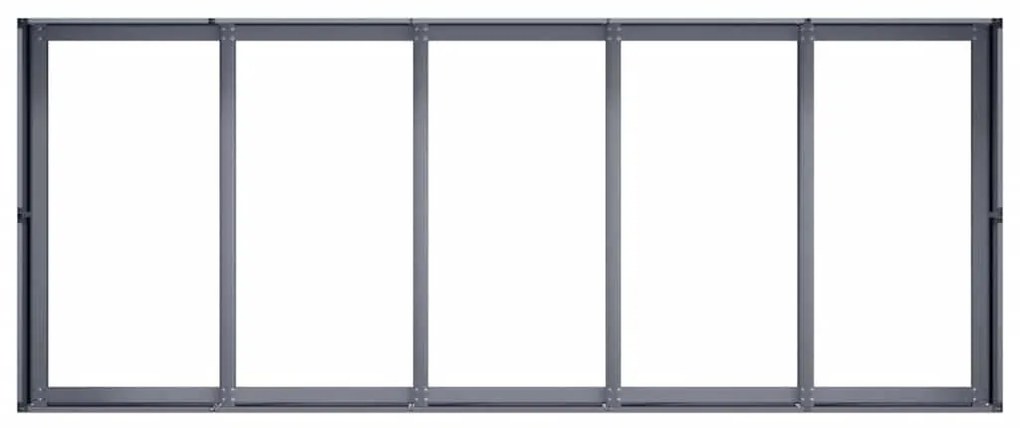 vidaXL antracitszürke acél növénytartó 200x80x40 cm