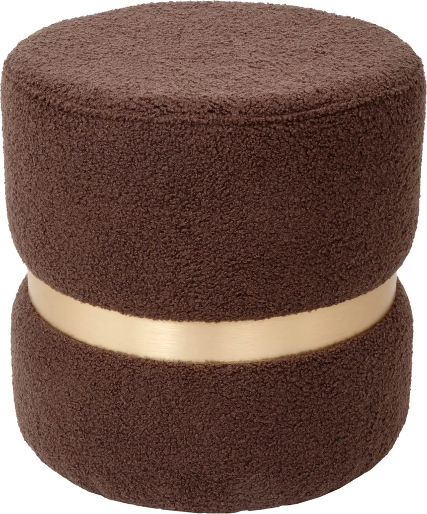 Ring puff - arany gyűrű - T07 - barna szövet R