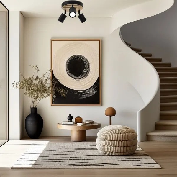 Spotlámpa TERRA 3xGU10/8W/230V fekete/tölgy