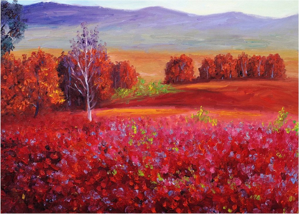 Egy vörös táj képe (70x50 cm)