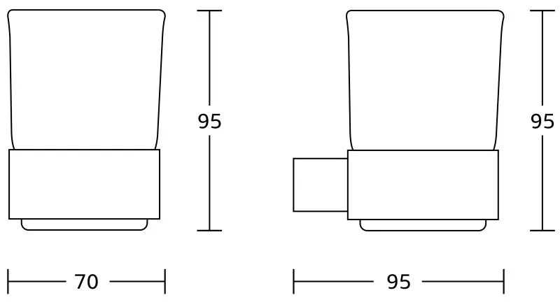 Mexen Adox, fali pohár ecsetekhez, króm, 7018238-00