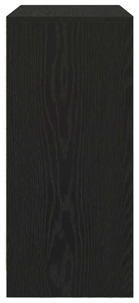 fekete tölgy szerelt fa tálalószekrény fiókos 80x34x76 cm