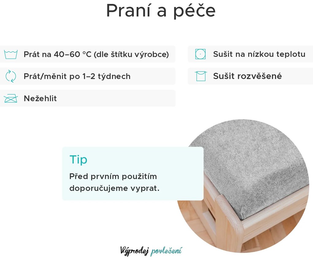 Gyerek frottír lepedő 70x140 cm sárga