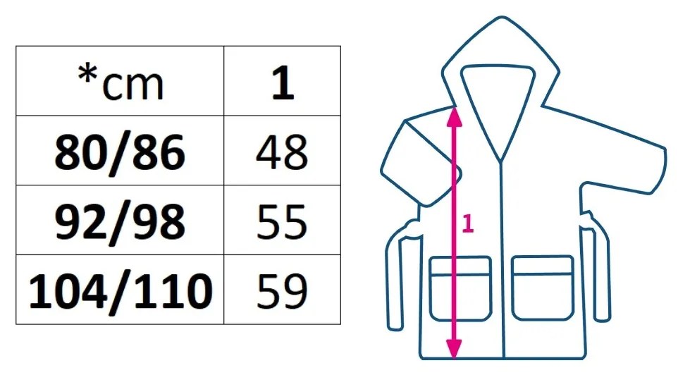 Gyerek frottír fürdőköpeny New Baby Comfortable blue, vel. 92/98