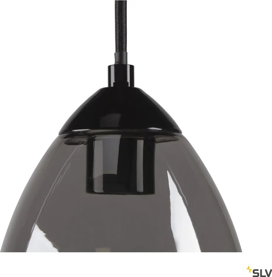 SLV 1006159 PARA CONE Modern Függesztett Lámpa Fekete, Átlátszó GU10 IP20