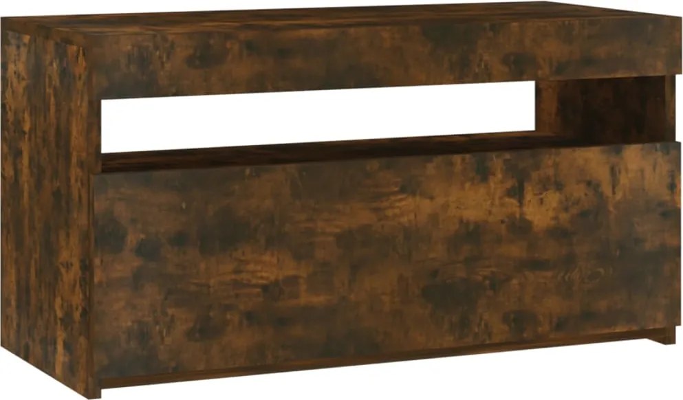 vidaXL füstös tölgy színű TV-szekrény LED-világítással 75 x 35 x 40 cm