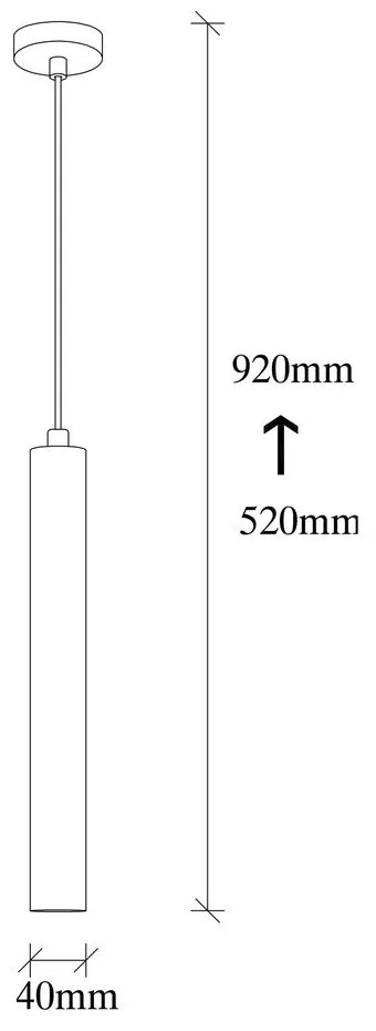 Fekete függőlámpa fém búrával ø 4 cm Best – Opviq lights