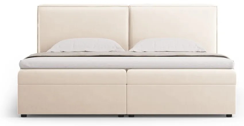 Krémszínű ágyneműtartós boxspring ágy 180x200 cm Arendal – Cosmopolitan Design
