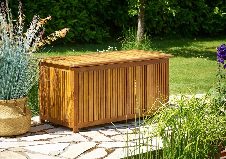 Casaria ACACIA fa tárolódoboz, 117x50x59cm, természetes barna