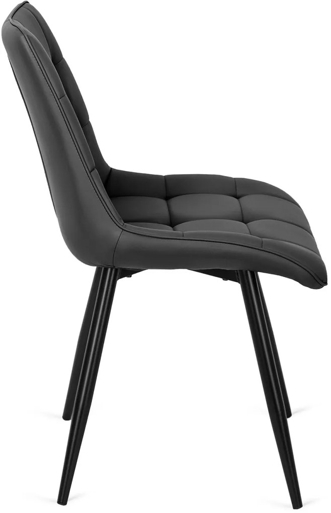 Fekete Eco-bőr Étkezőszék. MONZA