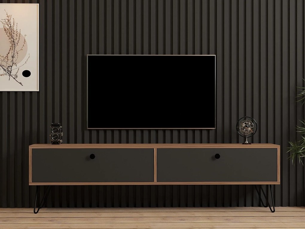 TV asztal/szekrény Slay (atlanti fenyő + fekete). 1088760