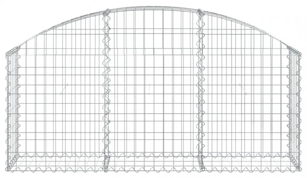 íves horganyzott vas gabion kosár 150x30x60/80 cm