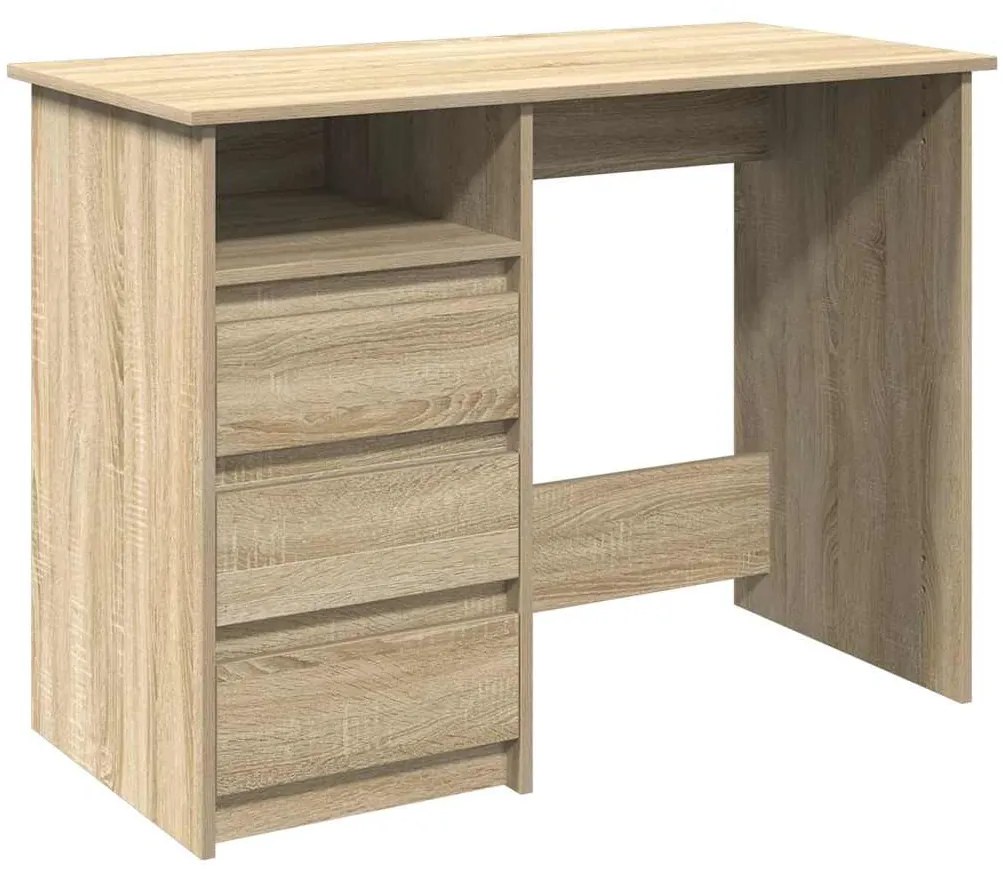 vidaXL sonoma tölgy színű szerelt fa íróasztal 102 x 50 x 75 cm