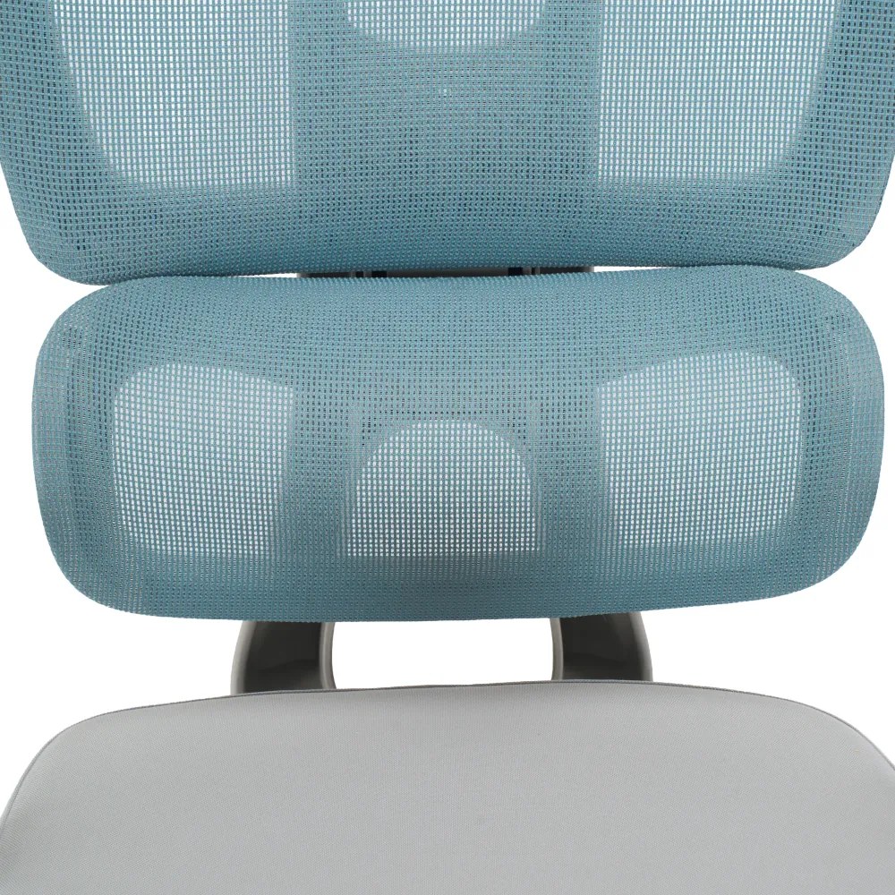 Irodai szék, neomint/világosszürke/szürke, teherbírás 150 kg, ERMEN